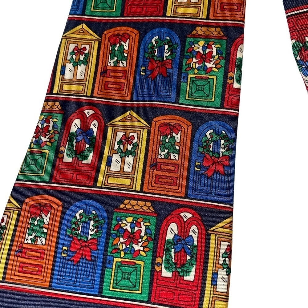 Don Loper Beverly Hills 100% Imported Silk Christmas Holiday Tie - Picture 7 of 7